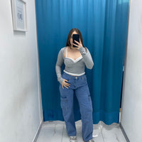 Jeans cargo denim 168