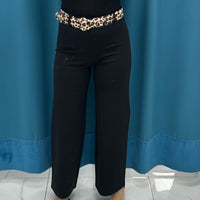 Pantalone a palazzo con cintura 5386