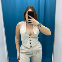 Gilet corto con scollo