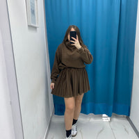 Coordinato maglia e gonna a costine 5689