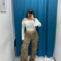 Jeans cargo shade beige 12020