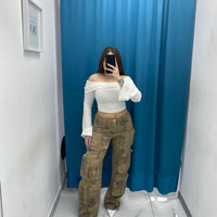 Jeans cargo shade beige 12020