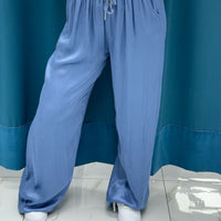 Pantalone palazzo satin 24205