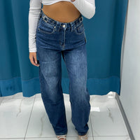 Jeans slouchy denim scuro 1664
