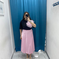 Gonna satin rosa 1166