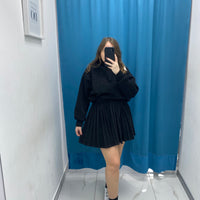 Coordinato maglia e gonna a costine 5689