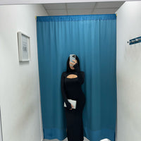Vestito longuette con scollo 13420
