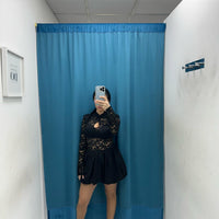 Vestito balloon con pizzo 135761
