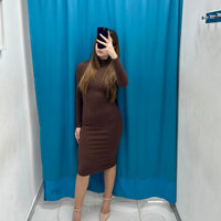 Vestito longuette a costine 5644