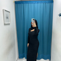 Vestito lungo con spacco 16217