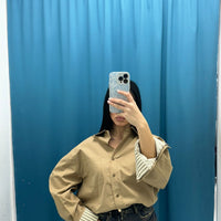 Giacca oversize beige Lumina 24091
