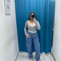 Jeans cargo denim 168