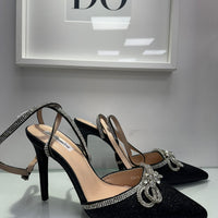 Décolleté con fiocco in strass