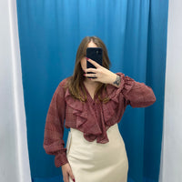 Camicia con rouches rossa 1882
