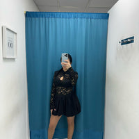 Vestito balloon con pizzo 135761