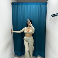 Pantalone cargo beige