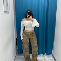 Jeans cargo shade beige 12020