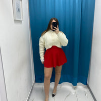 Gonna plissettata in lana 8040