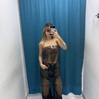 Jeans “Cognac Knee Patch” 93068