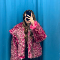 Ecopelliccia fucsia