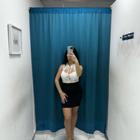Vestito corto con pizzo 5930
