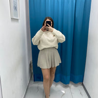 Gonna plissettata in lana 8040