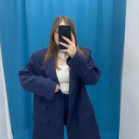 Giacca oversize blu 3773
