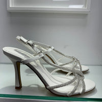 Sandali strass bianco