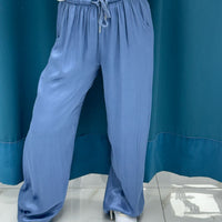 Pantalone palazzo satin 24205