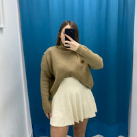Gonna plissettata in lana 8040