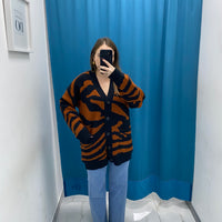 Cardigan zebrato