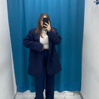 Giacca oversize blu 3773