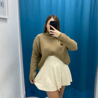 Gonna plissettata in lana 8040