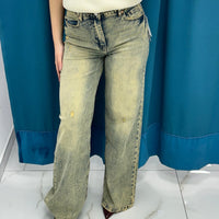 Jeans sabbiato wide leg 3158