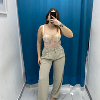 Pantalone wide leg 4916