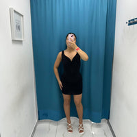 Vestito corto con scollo 6069