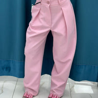Pantalone slouchy rosa Lumina
