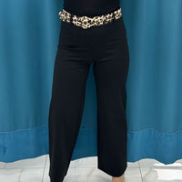 Pantalone a palazzo con cintura 5386