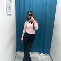 Pantalone a righe nero