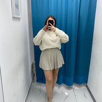 Gonna plissettata in lana 8040