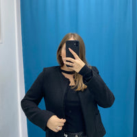 Giacca corta in tweed