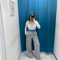 Pantalone di tuta con risvolto