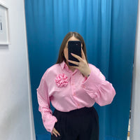 Camicia con rosa 10518