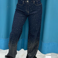 Jeans brillantini con risvolto 1315