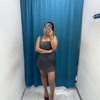 Grey Mood – Set Gilet & Skirt-3626