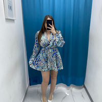 Vestito a portafoglio a fiori 5839