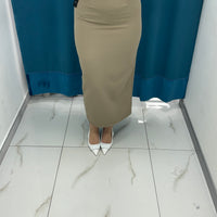 Gonna lunga tortora 3744