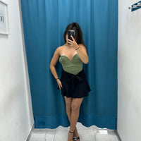 Gonna plissettata nera 9022
