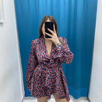 Vestito a portafoglio a fiori 5839