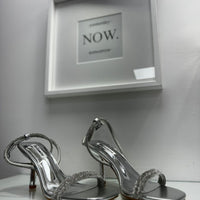 Sandali argento con strass 2552